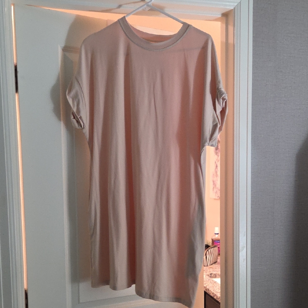 SHEIN Pale Pink Short Sleeve Mini T-Shirt Dress